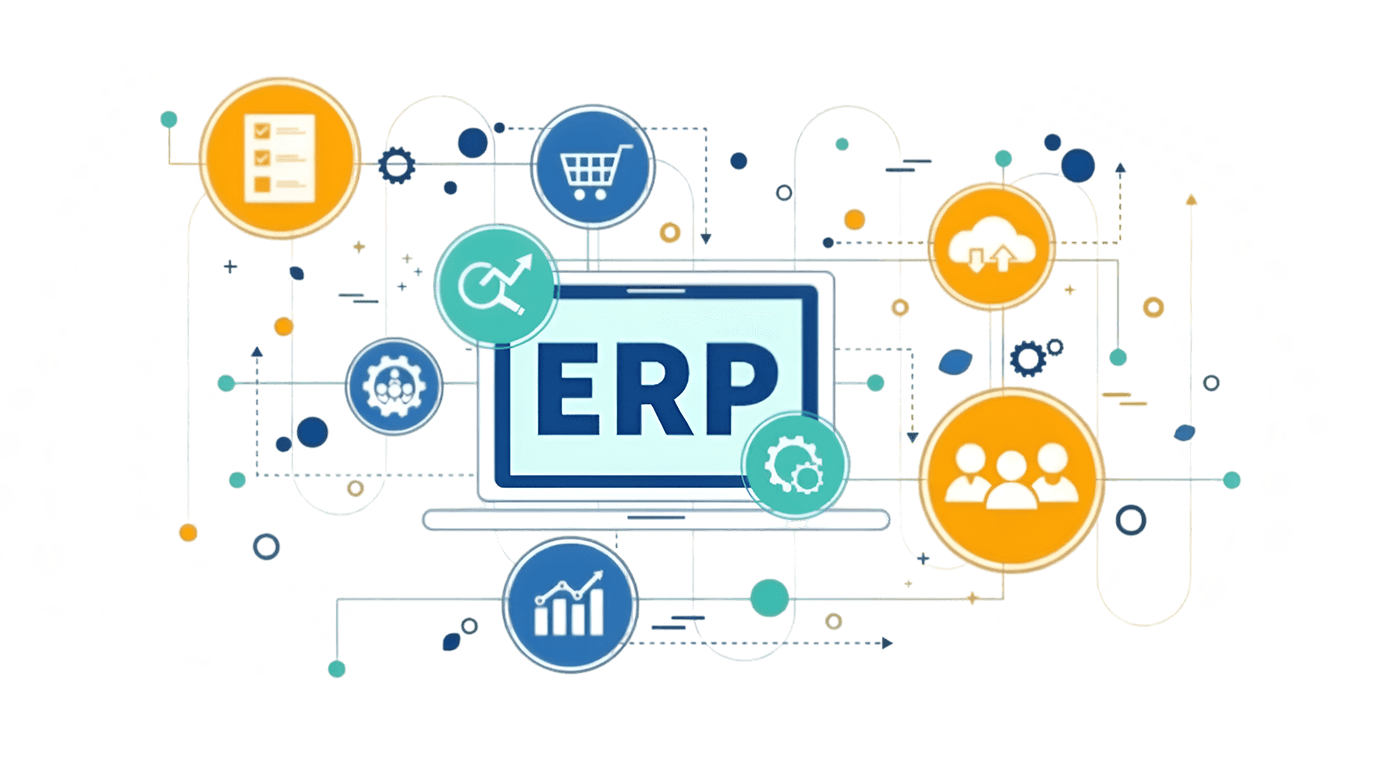 ERP system connecting business operations and teams