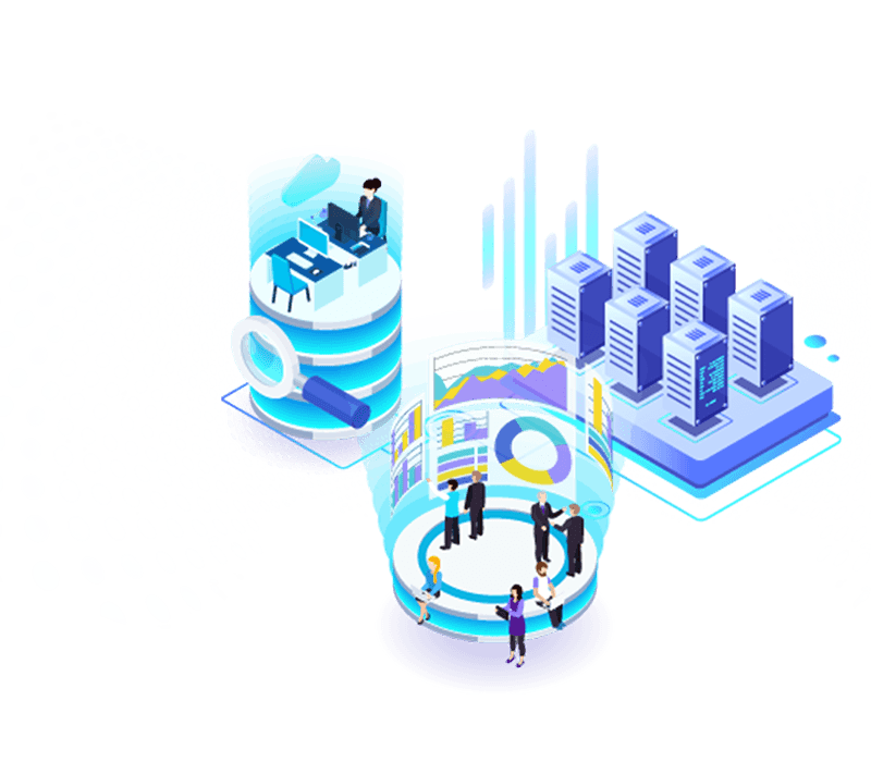 Connected cloud systems, servers, and analytics